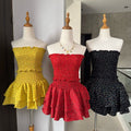 Smocked Tube Ruffle Dress