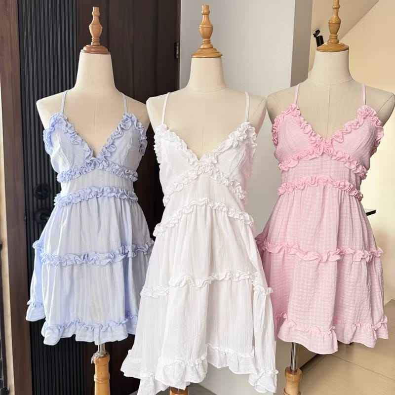 Women's Ruffle Tiered Mini Dress