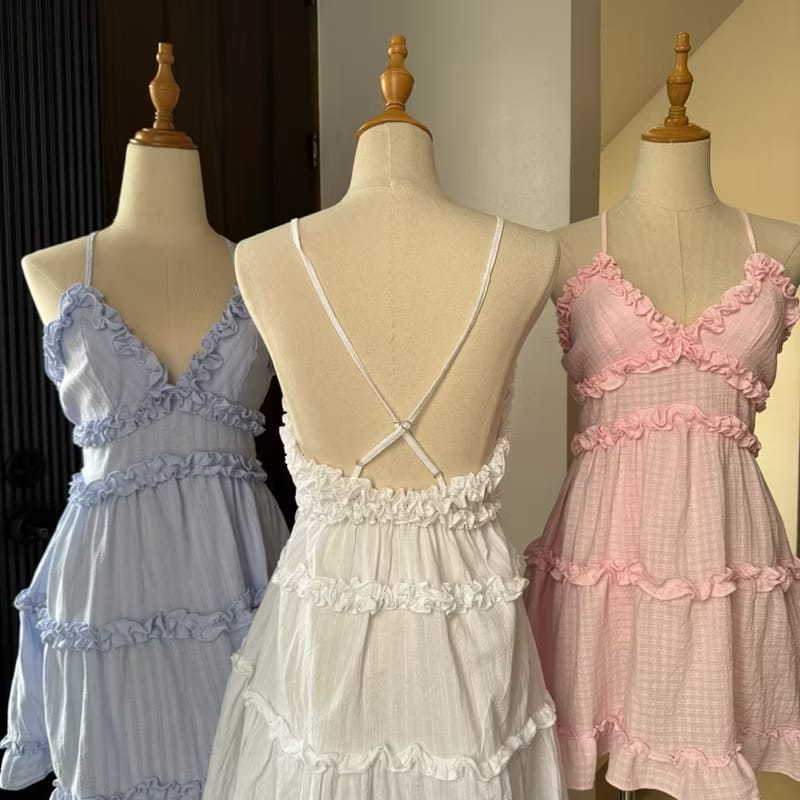 Women's Ruffle Tiered Mini Dress