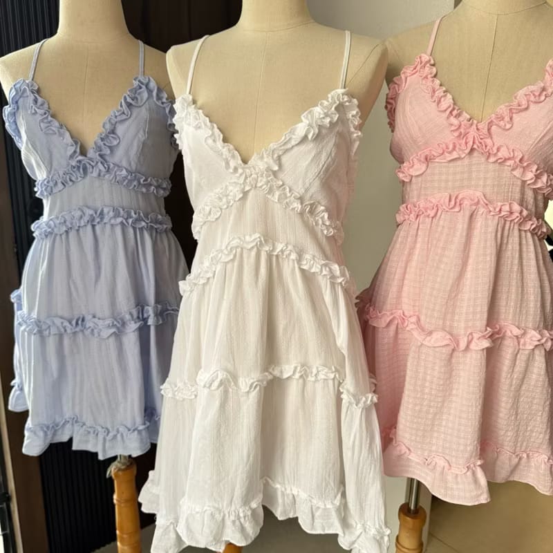 Women's Ruffle Tiered Mini Dress
